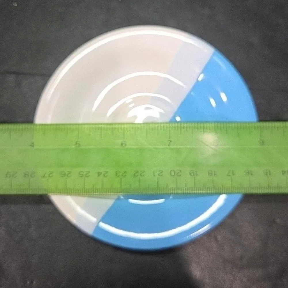 Greek Pottery Cup and Saucer Set, Santorini Coast Mug Blue White Greece Souvenir - Picture 9 of 10